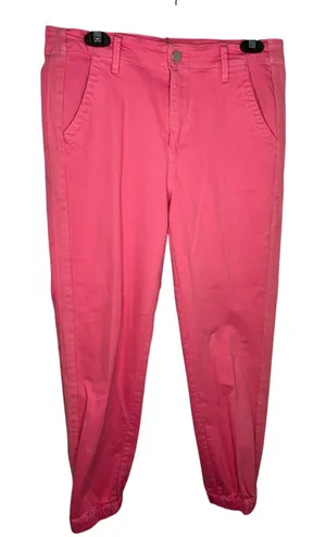 Risen Jogger Jeans Denim Size 7 28 Hot Pink Stretch Vibrant Pants thumbnail 1
