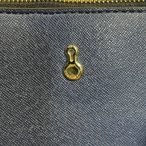 London Fog Navy Leather Handle Bag 3 Compartments‎ thumbnail 2