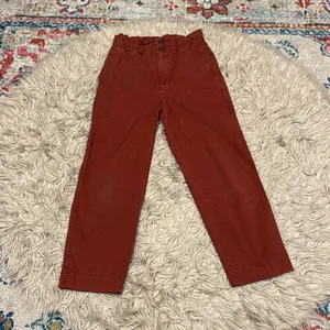 Madewell Paperbag Waist Tapered Leg Pants 2 Rust Red Stretch High Rise Elastic thumbnail 2