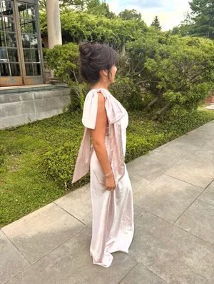 Azazie Pink One Shoulder Dress thumbnail 9