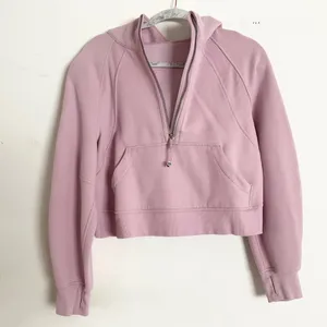 Lululemon Scuba Oversized Half-Zip Hoodie Pink Peony XS/S thumbnail 6
