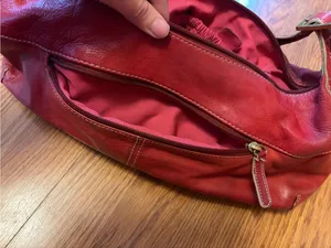 Stone Mountain Vintage Red Leather Barrel Bag thumbnail 15