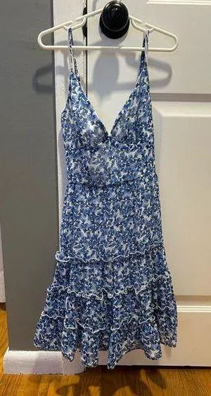 Blue Floral Summer Dress thumbnail 1