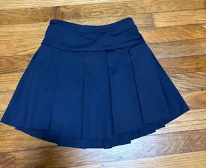 Lizard Thicket Navy Pleated Mini Skirt XS | Tennis Style High Waist thumbnail 1