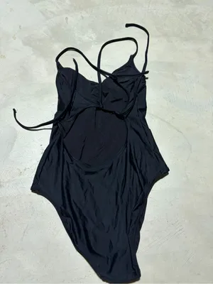 Aerie Classic Black One-Piece Swimsuit full coverage m long thumbnail 8