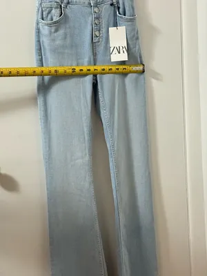 Zara Light Blue High-Rise Wide Leg Jeans NWT thumbnail 13