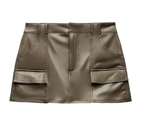 zara faux leather skort size xs thumbnail 1