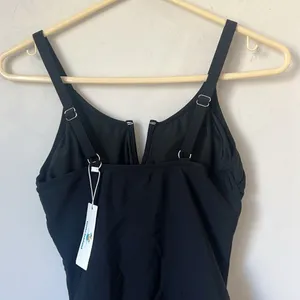 Beachsissi Women's Ruched Design Swimwear Tummy Control Solid Tankini Sz Sm ♦️ thumbnail 4