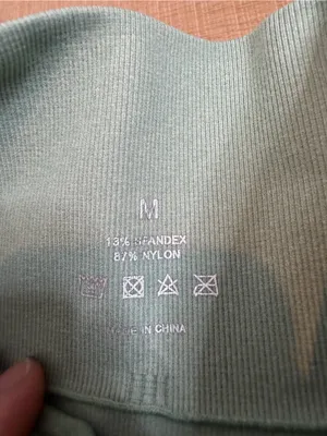NVGTN Seamless Biker Shorts Sage Green Medium High Rise Workout Gym M thumbnail 3