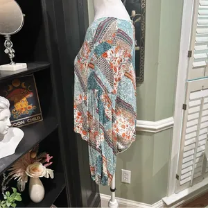 Anthropologie Jaase Blue Floral Long Sleeve Blouse – Size Medium thumbnail 9