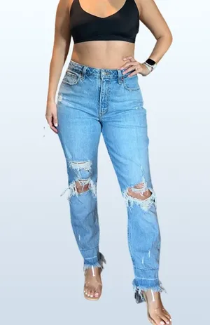 Abercrombie and Fitch Curve Love High Rise Mom Jean, Size 27 (4) Regular thumbnail 1