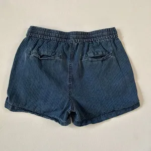 J.Crew Denim Striped Shorts XXS Blue Casual Drawstring thumbnail 2