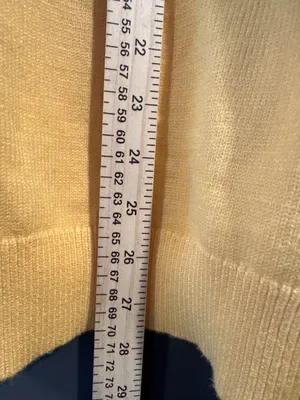 BTFBM Large Golden Yellow Ruffle Henley Sweater Cottagecore Feminine Cozy Comfy thumbnail 5
