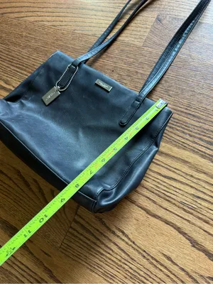 Nine West Black Shoulder Bag with Logo Charm thumbnail 3