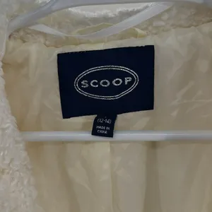Scoop NYC Women's Cozy Cream Teddy coat Sherpa mid calf L new shawl collar thumbnail 10