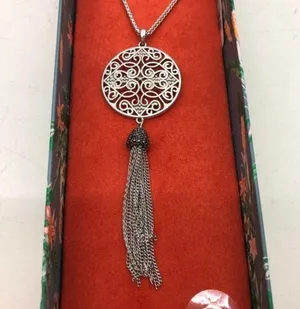 NWT Lucky brand silver pendant tassel necklace thumbnail 3