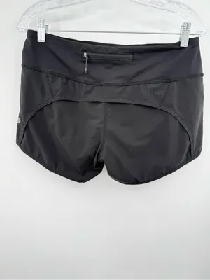 Lululemon Black Run Times Mid-Rise Shorts‎ Women Size 6 thumbnail 2