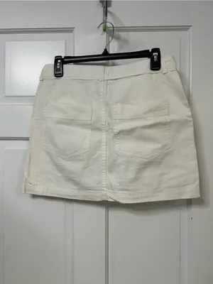 Indigo Rein Cream High-Rise Cotton Skirt thumbnail 4