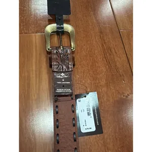 NWT‎ Patricia Nash Amelia Tan Tooled Leather Whipstitch Belt B157294 Medium thumbnail 7