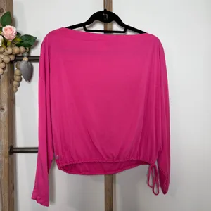 Athleta Pink Long Sleeve Cinched Tie Athletic Shirt Size Small‎ thumbnail 5