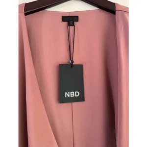NBD by Revolve Janet Satin Wrap Mini Dress Mauve Long Sleeve XXS NWT thumbnail 7