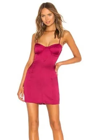 For Love & Lemons Isabella Bustier Mini Dress – Red – L (Runs Small) thumbnail 1