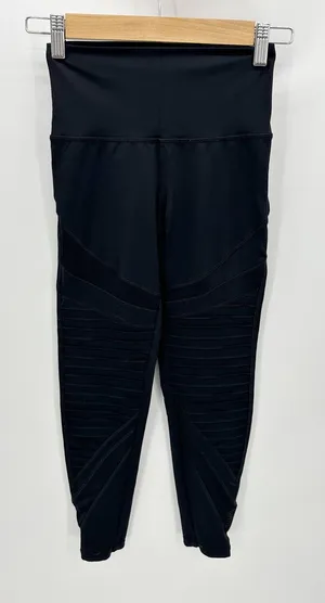 Aerie Black Chill Play Move Moto Pull On Stretch Leggings Women's Size‎ X-Small thumbnail 1