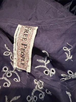 FREE PEOPLE shirred floral embroidered eyelet dress thumbnail 5
