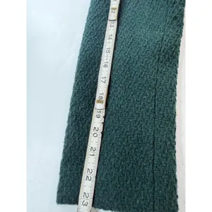Steve Madden Womens Green Wool Blend Faux Fur Collar Leopard Lining Coat Large thumbnail 5