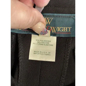 H & W‎ Straight Black Trouser Pants NWT Mid Rise Zip/Slide Hooks Pockets Size 12 thumbnail 6