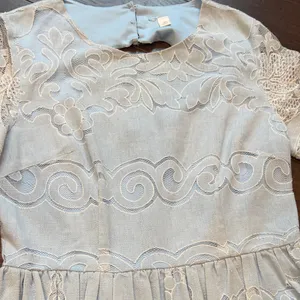 Women’s Light Blue Lace Mini Dress Size Medium C22-007 thumbnail 6