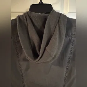 Abercrombie & Fitch Jacket Womens Charcoal Gray Military Hooded Utility, S‎ thumbnail 10