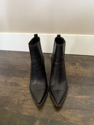 Marc Fisher Black Leather Boots thumbnail 2