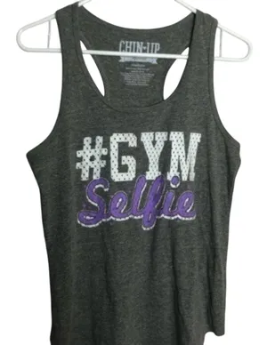 Chin Up Workout Racerback Sleeveless Tank Size M thumbnail 1