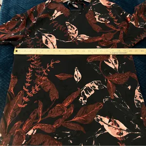 Aritzia Wilfred Charpont Dress‎ Open Back Dark Floral Black Burgundy Tie Sleeve thumbnail 15