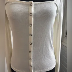 Maeve by Anthropologie Ribbed Square Neck Shirt small‎ boho layered classic thumbnail 2