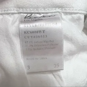 KanCan High Rise Ankle Skinny Distressed Jeans White Stretch Women's Size 25 thumbnail 7