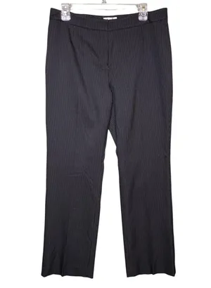 Le Suit Pants Womens 10P Petite Pinstripe Dress Career Office Workwear thumbnail 2
