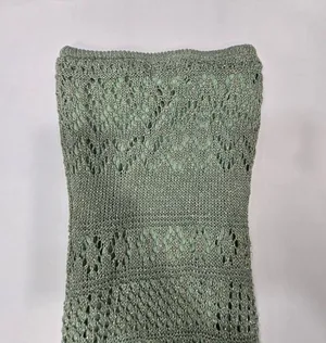 SNDYS x REVOLVE Strapless Crochet Maxi Dress in Green Shimmer thumbnail 11