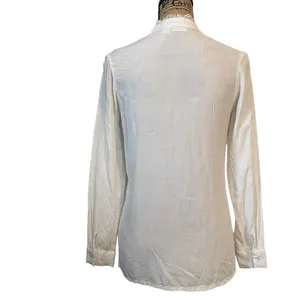 Cato Ivory Lace Ruffle Detail Long Sleeve Collared Button-Up Blouse Size S thumbnail 2