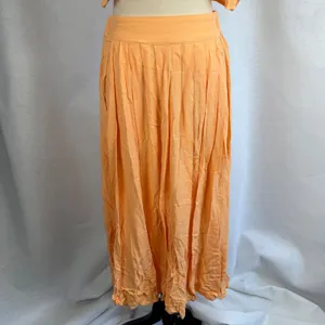 Peach Orange 2 Piece Set Crop Top &‎ Maxi Skirt Small Boho Festival Vacation thumbnail 3