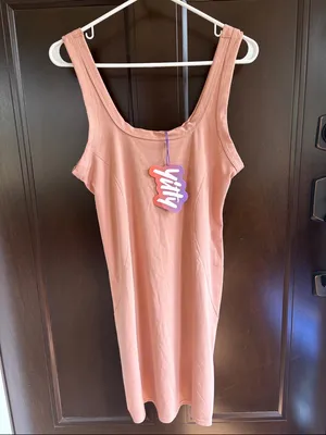 NWT YITTY Body Butter Tank Dress Brown Sugar Size Large thumbnail 3