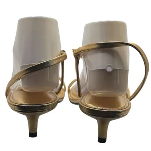 Zara Gold Leather Slingback Kitten Heel Sandals Special Occasion Event‎ Chic 10 thumbnail 6