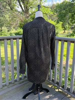 Ralph Lauren Black Blouse with Metallic Dot Print thumbnail 6