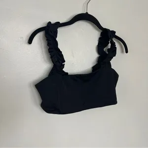 Vestique Black Ruched Strap Bikini Swimsuit Top – Size M thumbnail 2