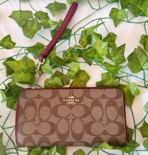 Long Zip Around Wallet In Signature Canvas c4452 thumbnail 1