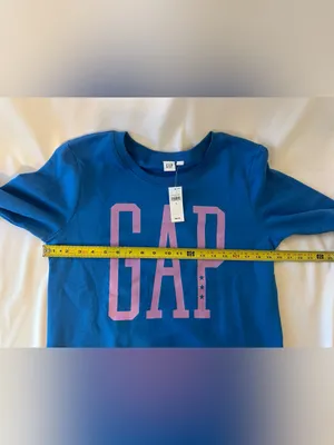 Gap Blue Pink Logo Long Sleeve Pullover Crewneck Sweatshirt Women’s Small NWT thumbnail 5