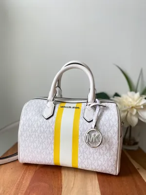 NWT Bedford Small Logo Stripe Satchel Handbag thumbnail 3