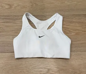 Nike White Sports Bra Dri-Fit thumbnail 1