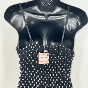 Gurreut Women's Polka Dot Spaghetti Strap Cotton Blend Chiffon Dress-Size L thumbnail 9
